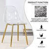ALEXOUN Clear Dining Chairs Set of 6, Modern Transparent Dining Chairs with Silver Plated Metal Legs, for Dining Room, Bedroom,Living Room - 2 of 4