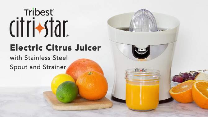 Tribest Citristar Citrus Juicer White, 2 of 10, play video