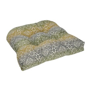 Blazing Needles, 19-inch U-Shaped Premium Outdoor Tufted Dining Chair Cushion - 1 of 2