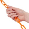 Stockroom Plus 100 Foot Safety Plastic Chain Links for Access Restriction, Indoor or Outdoor Supplies, Orange (1.5-Inch Links) - 3 of 4