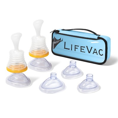 LifeVac Home & Blue Travel Kit Combo - Portable Suction Rescue Device, First Aid Kit for Kids and Adults, Airway Suction for Children and Adults