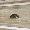 FUFU&GAGA 4 Drawer Double Door Louvered Decorative Finish Dresser for Bathroom White - 4 of 4