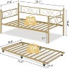 Heavy-Duty Twin Size Metal Daybed Frame with Sturdy Slats, Space-Saving Sofa Bed for Living Room, Bedroom, and Guest Room - 2 of 4
