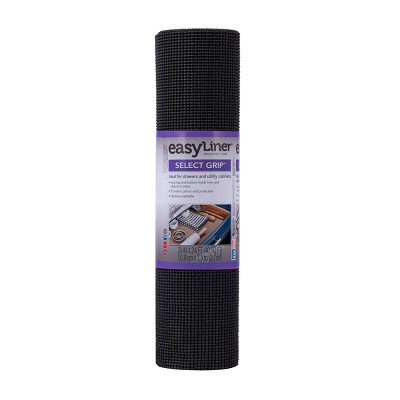 Duck Select Grip EasyLiner Non Adhesive Shelf and Drawer Liner, 20" x 24' Black