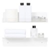 Unique Bargains Bathroom Kitchen Room Acrylic Wall Floating Shelves Clear - 3 of 4