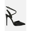 CHARMER Rhinestone Embellished Stiletto Sandals - 2 of 4