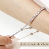 Sterling Silver Tennis Bracelet with Birthstone, Adjustable Bolo Chain Fine Jewelry, Anniversary Birthday Gift for Women - 4 of 4