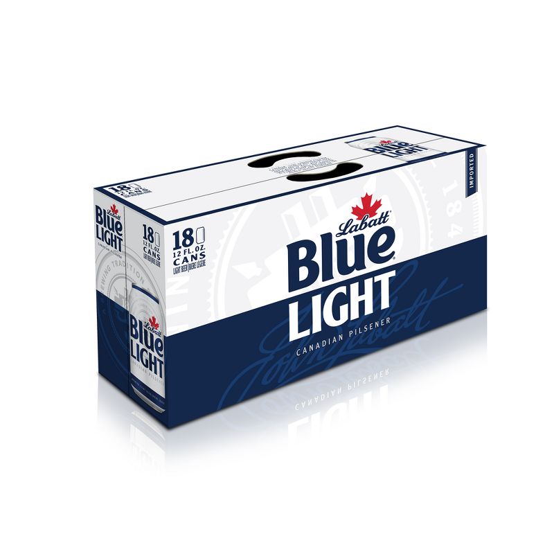 Labatt Blue Light Canadian Pilsener Beer - 18pk/12 fl oz Cans, 1 of 8