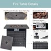 Buenhomino Patio Wicker Furniture Set with Fire Pit Table, PE Rattan Swivel Patio Chairs with Propane Fire Pit Table, 5 Pieces Patio Conversation Set - 2 of 4