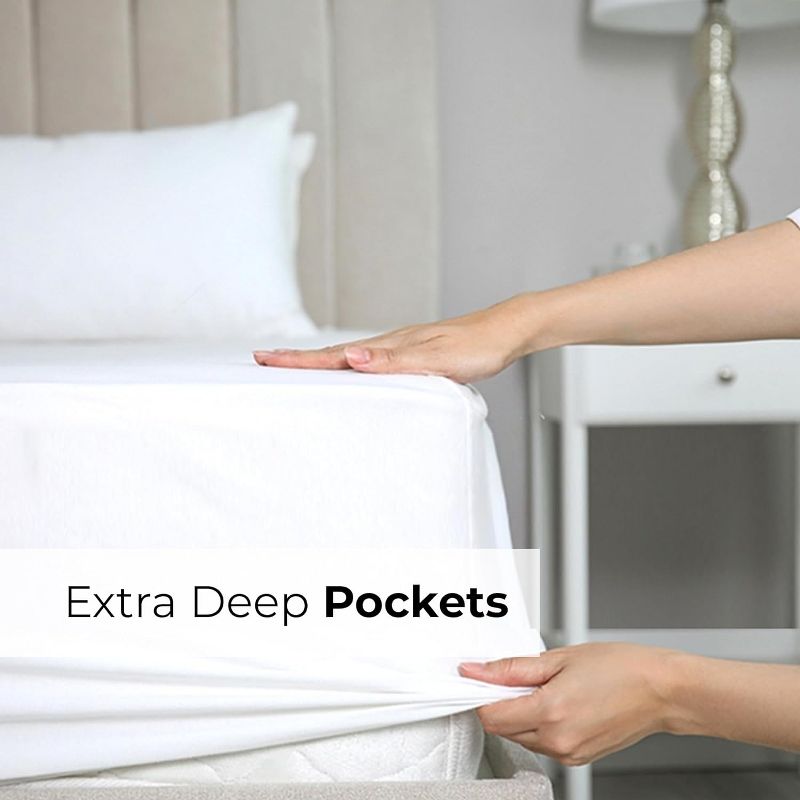 Microfiber Fitted Sheet 18" - 24" Inch Extra Deep Pocket - CGK Linens, 2 of 7
