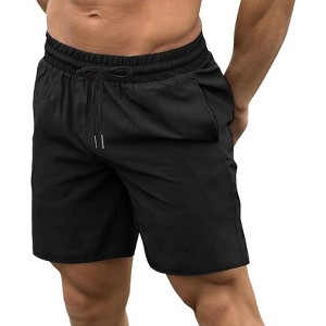 COOFANDY Men's 2 Pack Gym Workout Shorts 7 Inch Quick Dry Athletic Shorts Lightweight Running Shorts with Pockets - 1 of 4