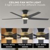 TALOYA 52 in. Ceiling Fan with Light and Remote, Reversible Quiet DC Motor and 5 Blades 3 CCT Light,Golden Black - 3 of 4