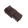 Royal Hampton Convertible Sofa with Pull-Out Bed, Brown Channel Tufted Corduroy - 4 of 4