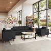Flash Furniture HERCULES Artemis 3 Piece Upholstered Reception Set, 8 AC Outlets/4 USB/4 USB-C Ports and Wood Walnut Legs with Adjustable Floor Glides - 2 of 4