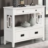 TiramisuBest 36" Farmhouse Wood Console Table,Retro Blue Entryway Sofa Table with 4 Drawers & Storage Shelf for Living, Bedroom, or Kitchen - 4 of 4