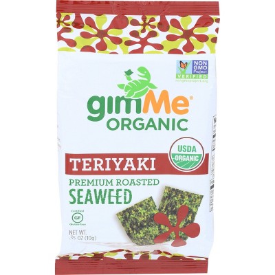 GimMe Teriyaki Roasted Seaweed Snacks - 0.35oz/12pk
