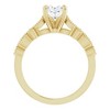 Pompeii3 1 1/10 Ct Moissanite & Lab Created Diamond Engagemeng Ring 10k Yellow Gold - 3 of 4