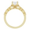 Pompeii3 1 1/10 Ct Moissanite & Lab Created Diamond Engagemeng Ring 10k Yellow Gold - image 3 of 4