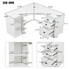 L Shaped Desk Modern with Smooth Silent Drawer Slides and Open Shelves for Home Office 57in Wide - 3irtyhousy - 4 of 4