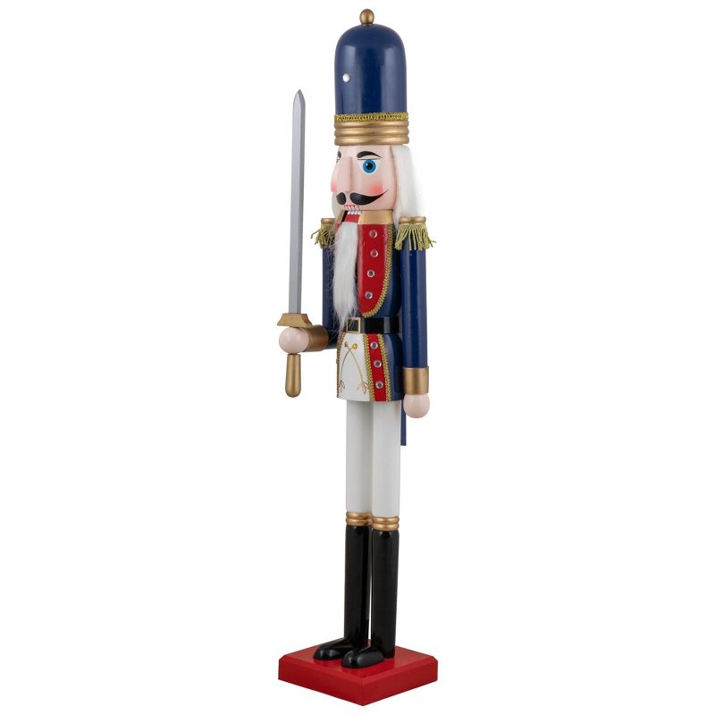 Northlight 48.25" Blue and White Christmas Nutcracker Soldier with Sword, 3 of 6