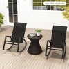 Tangkula 2 PCS Patio Rocking Chairs w/ Ergonomic Backrest Seat Safe Stoppers for Backyard - 4 of 4