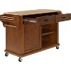 Acekool Grey Kitchen Island Cart with 2 Drawers & Spice Rack – Mobile Storage Island with Adjustable Shelves - 4 of 4