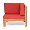 VisioGear LoveSeat Set, 2-Piece Love Seat Set, Two Sectiona with Single Arm for Patio, Lawn, Red, 60.5"*30.25"*26.5" - 4 of 4
