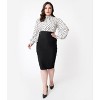 Unique Vintage Women's Plus High Waist Tracy Wiggle Skirt - 4 of 4