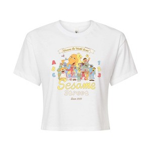 Women's - Sesame Street - SS Famous Group Cropped Graphic T-Shirt - 1 of 4