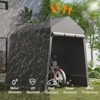 6X8 Ft Outdoor Portable Storage Shelter Shed with Rolled Up Zipper Doors & Vents, Heavy Duty Carport - 2 of 4