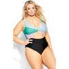 Women's Plus Size Lulu Splice 1 Piece - aqua | CCX - 2 of 4