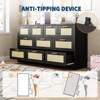 10 Drawer Dresser for Bedroom, 59'' Rattan Dresser TV Stand for 55, 65, 70 TVs, Boho Chest of Drawers - 4 of 4
