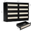 Zstar 8 Drawer Double Dresser for Bedroom, Living Room, Entryway, Hallway - 2 of 4