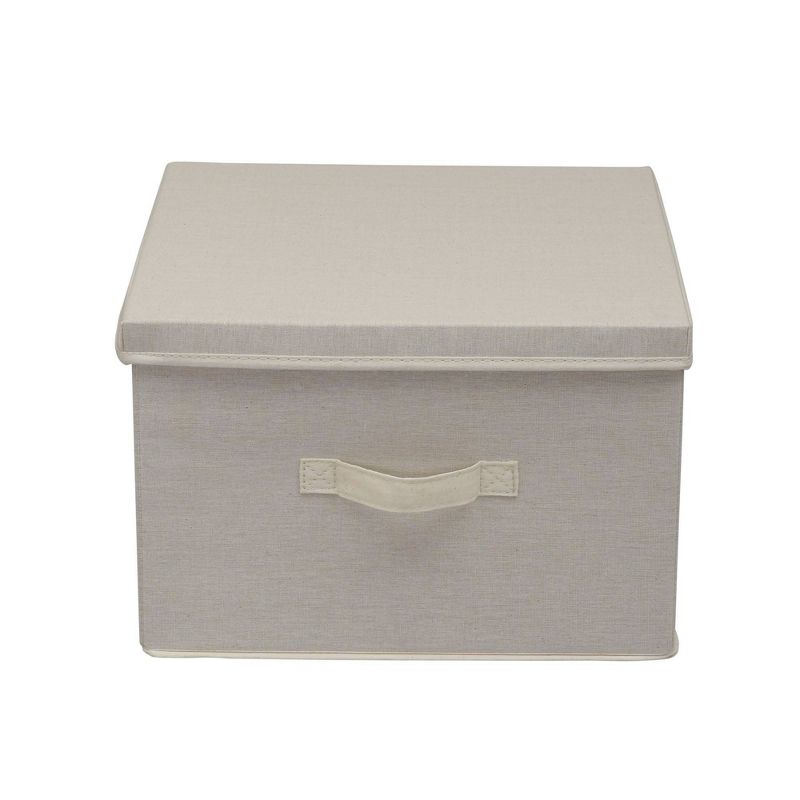 Household Essentials Square Storage Box with Lid Natural, 5 of 9