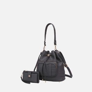 MKF Collection Ryder Women’s Shoulder Bag with Wallet by Mia K - Charcoal - 1 of 4