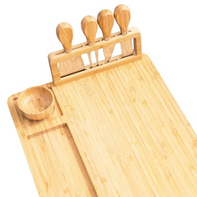 Cutting Board/Cheese Knife Set Bamboo