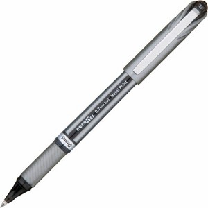 EnerGel EnerGel NV Liquid Gel Pens Medium Pen Point 0.7 mm Black Gel-based Ink Gray Barrel Metal Tip - Pack of 12 - 1 of 2