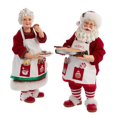 Kurt Adler 10.5-Inch Fabriché Mr. and Mrs. Santa, 2-Piece Set