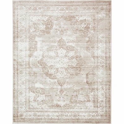 Salle Garnier Beige Rectangular Stain-Resistant Area Rug