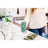 Elanze Designs 20 oz Stainless Steel On the Go Insulated Travel Tumbler With Push Top Lid, Palm Leaf Pattern Sky Blue - 4 of 4