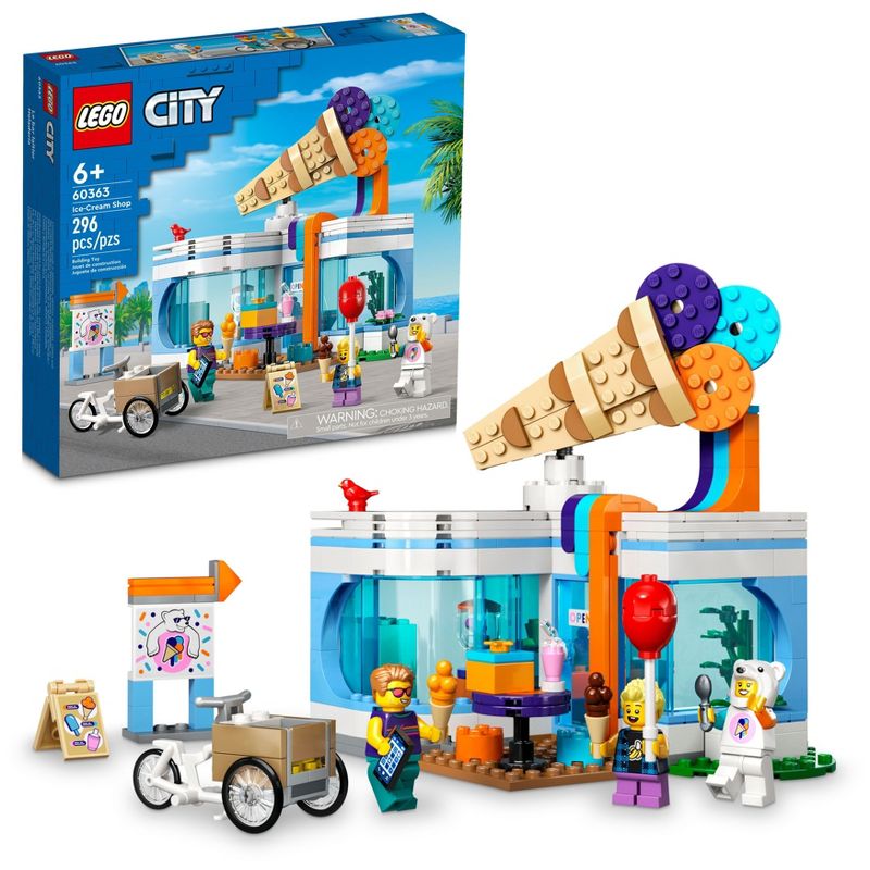 LEGO City Ice-Cream Shop Pretend Building Toy Set 60363, 1 of 9