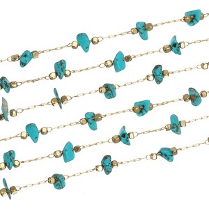 Unique Bargains Brass Smooth Decoration Irregular Gemstone Chains for Jewelry Making Craft - 1 of 4