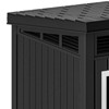 Plastic Dog House Outdoor Indoor Dog Kennel with Liftable Roof & Good Black/Gray - 4 of 4