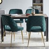 Modern Fabric Upholstered Dining Chairs Set of 4,Metal Leg Hollow Back Kitchen Dining Room Chair,Armless Padded Side Chair-Coolbibila - 3 of 4