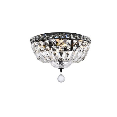 Elegant Lighting Tranquil 12 inch black flush mount