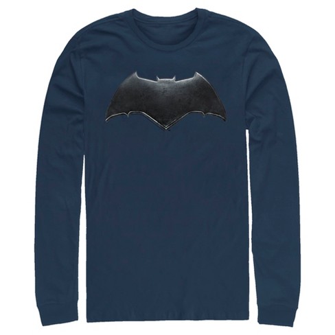 Men s Zack Snyder Justice League Batman Logo Long Sleeve Shirt