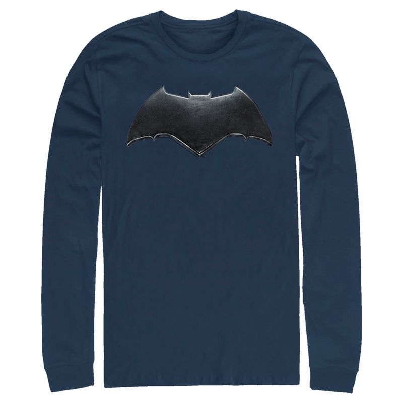 Men's Zack Snyder Justice League Batman Logo Long Sleeve Shirt, 1 of 5