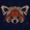 Junior's Design By Humans Red Panda Face By LetterQ T-Shirt - 2 of 3