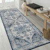 Machine Washable Vintage Area Rug Distressed Soft Indoor Carpet, Stain-Resistant Non-Slip Low Pile Rug for Bedroom, Dining, Office - 3 of 4