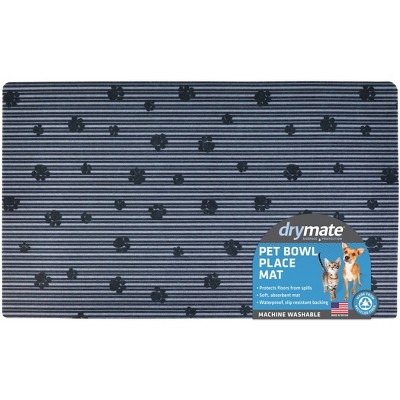 Leashboss Splash Mat Silicone Dog Food Mat With Tall Lip - Gray XL